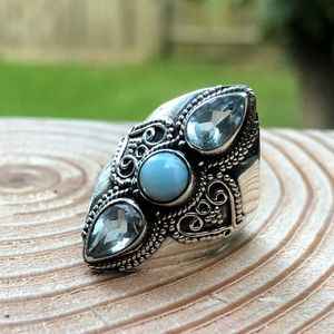 Sterling silver 3 Stone Ring